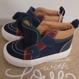 Old Navy Toddler High Top Multi Color Velcro Strap Shoes Sz-13.5